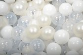 Foam Speelset met ballenbak Roze incl 100 ballen: Wit Pearl, Wit, Transparant