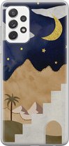 Samsung Galaxy A52 hoesje siliconen - Woestijn - Soft Case Telefoonhoesje - Natuur - Multi