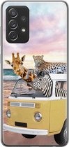 Samsung A72 hoesje - Wanderlust | Samsung Galaxy A72 hoesje | Siliconen TPU hoesje | Backcover Transparant