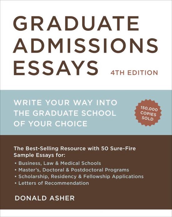 Graduate Admissions Essays, Fourth Edition - cover