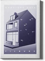Walljar - Draaiend Huis - Muurdecoratie - Plexiglas schilderij