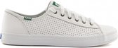 Kickstart Retro Perf Leather White/Green Dames Veterschoenen - Wit - maat 40.5