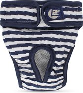 Loopsheid broekje - Hondenbroekje - loopsheid - Navy Streep - Maat L