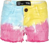 Denim shorts met multicolour tie-dye print - Maat 104