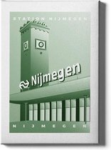 Walljar - Station Nijmegen - Muurdecoratie - Poster met lijst