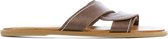 Lina Locchi Vrouwen Leren    Slippers /  Slides - L1051 - Bruin - Maat 38