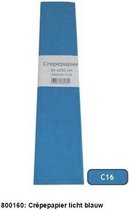 Crepepapier 50x250 licht blauw pak a 10