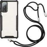 Samsung Galaxy S20 FE Hoesje met Koord Back Cover Keycord Zwart