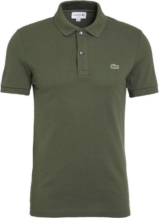 Lacoste 1hp3 Men's S/s Polo 1121 Polo's & T-shirts Heren - Polo shirt - Olijf - Maat XS