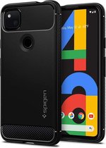 Spigen Rugged Armor Google Pixel 4A Hoesje Back Cover Zwart