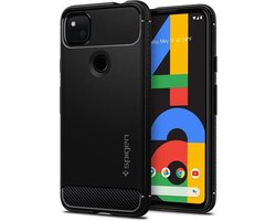 Spigen Rugged Armor Google Pixel 4A Hoesje Back Cover Zwart