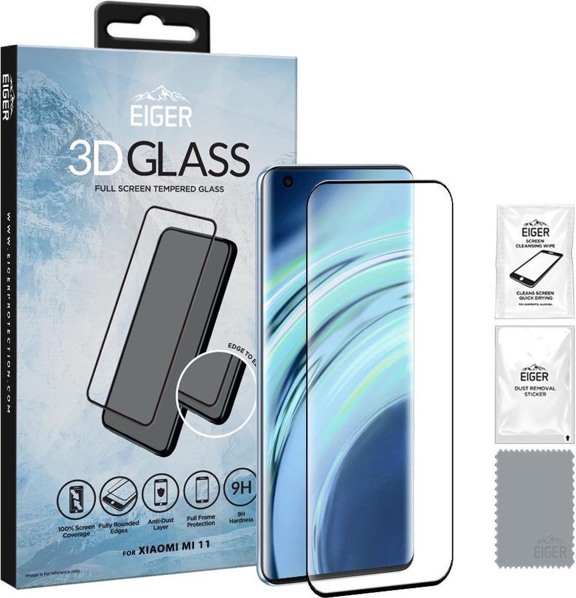 Eiger Xiaomi Mi 11 / Mi 11 Ultra Tempered Glass Case Friendly Gebogen