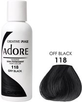 Adore Shining Semi Permanent Hair Color Off Black-118 Haarverf