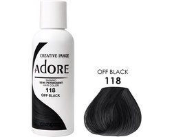 Adore Shining Semi Permanent Hair Color Off Black-118 Haarverf