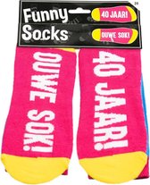 Paper Dreams Funny socks - 40 jaar - cadeau sokken