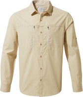 Craghoppers - UV Overhemd voor heren - Longsleeve - Kiwi Boulder - Beige - maat XL