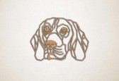 Line Art - Hond - Beagle - M - 60x82cm - Eiken - geometrische wanddecoratie