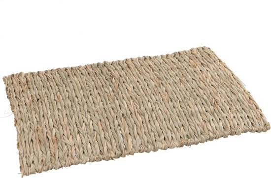 J-Line tapis Paille - jute - naturel - small - 6 pièces