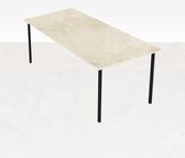 Marmeren Eettafel - Crema Marfil Beige (4-poot) - 200 x 90 cm  - Gepolijst