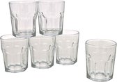 12x  Stuks waterglazen/drinkglazen transparant 256 ml - Glazen - Drinkglas/waterglas/tumblerglas