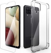 Samsung A12 Hoesje + 1x Screen Protector, met Galaxy A12 Anti-Scratch siliconen Shockproof Cases Cover