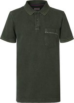 Petrol Industries - Jongens Vintage polo - Groen - Maat 140