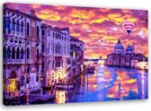 Schilderij Luchtballon in Venetië, 2 maten, multi-gekleurd, Premium print
