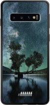 Samsung Galaxy S10 Hoesje TPU Case - Space Tree #ffffff