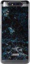 Samsung Galaxy A80 Hoesje Transparant TPU Case - Dark Blue Marble #ffffff