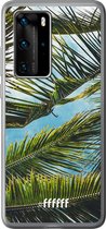Huawei P40 Pro Hoesje Transparant TPU Case - Palms #ffffff