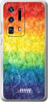 Huawei P40 Pro+ Hoesje Transparant TPU Case - Rainbow Veins #ffffff