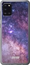 Samsung Galaxy A31 Hoesje Transparant TPU Case - Galaxy Stars #ffffff