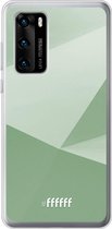 Huawei P40 Hoesje Transparant TPU Case - Fresh Geometric #ffffff