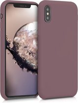 kwmobile telefoonhoesje voor Apple iPhone XS - Hoesje met siliconen coating - Smartphone case in druivenblauw