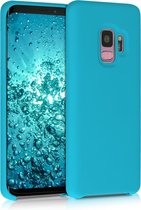kwmobile telefoonhoesje geschikt voor Samsung Galaxy S9 - Hoesje met siliconen coating - Smartphone case in ijsblauw