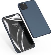 kwmobile telefoonhoesje voor Apple iPhone 11 Pro Max - Hoesje met siliconen coating - Smartphone case in leisteen