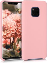 kwmobile telefoonhoesje voor Huawei Mate 20 Pro - Hoesje met siliconen coating - Smartphone case in mat roségoud