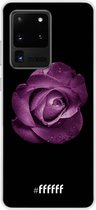 6F hoesje - geschikt voor Samsung Galaxy S20 Ultra -  Transparant TPU Case - Purple Rose #ffffff