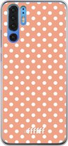 Huawei P30 Pro Hoesje Transparant TPU Case - Peachy Dots #ffffff