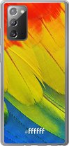 Samsung Galaxy Note 20 Hoesje Transparant TPU Case - Macaw Hues #ffffff