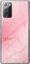 Samsung Galaxy Note 20 Hoesje Transparant TPU Case - Coral Marble #ffffff