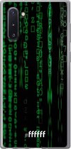 Samsung Galaxy Note 10 Hoesje Transparant TPU Case - Hacking The Matrix #ffffff