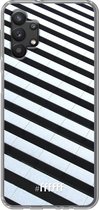 6F hoesje - geschikt voor Samsung Galaxy A32 5G -  Transparant TPU Case - Mono Tiles #ffffff