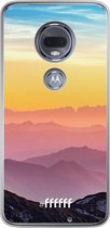 Motorola Moto G7 Hoesje Transparant TPU Case - Golden Hour #ffffff