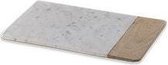 Marmeren Serveerplank - BWARI - Mangohout & Wit Marmer - Small (2 x 23.5 x 16.5 cm)