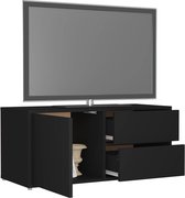 Tv-meubel 80x34x36 cm spaanplaat zwart