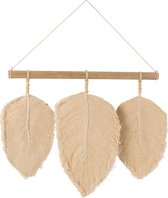 J-Line Hanger Veren 3 Katoen Beige