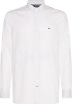 Tommy Hilfiger - Heren Overhemden Slim Flex Herringbone - Wit - Maat M