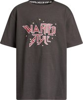 WE Fashion Meisjes oversized T-shirt met opdruk
