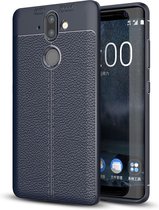 Nokia 8 Sirocco Hoesje - Mobigear - Luxury Serie - TPU Backcover - Marineblauw - Hoesje Geschikt Voor Nokia 8 Sirocco